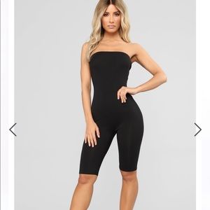 Buenos Aires Biker Short Romper Black